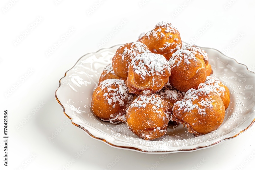 High quality photo of traditional Dutch pastry isolated on white background