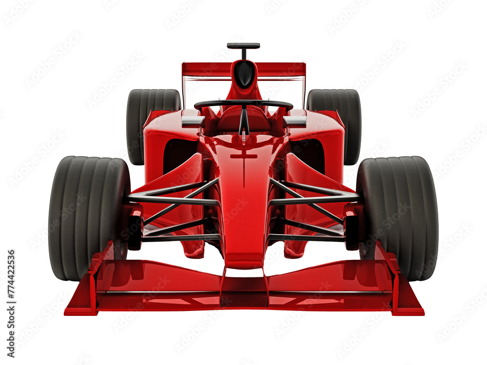 Naklejka premium Generic racing car isolated on transparent background. 3D illustration