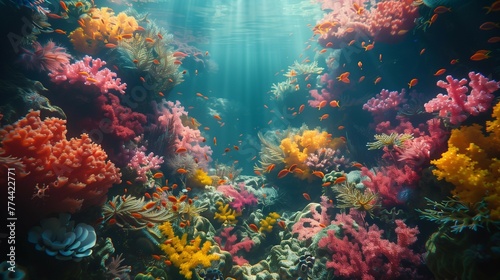 Vivid Marine Life Dream  generative ai