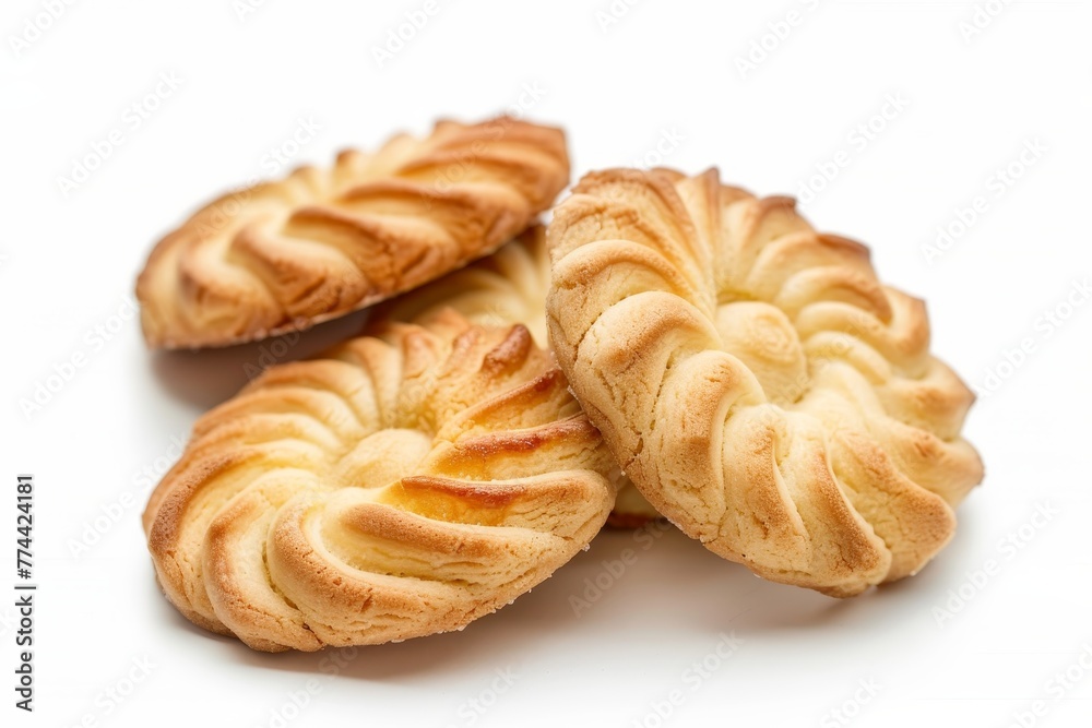 Isolated Danish butter cookies on white background Isolated Danish butter cookies on white background
