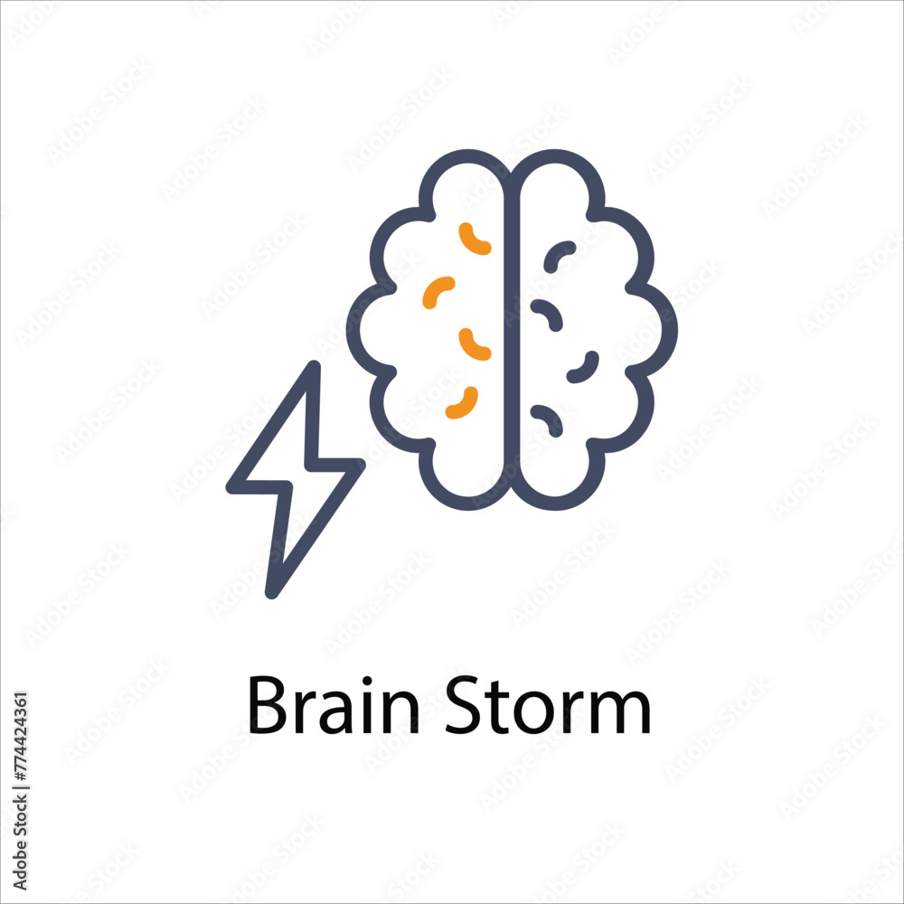 Fototapeta premium Brain Storm icon