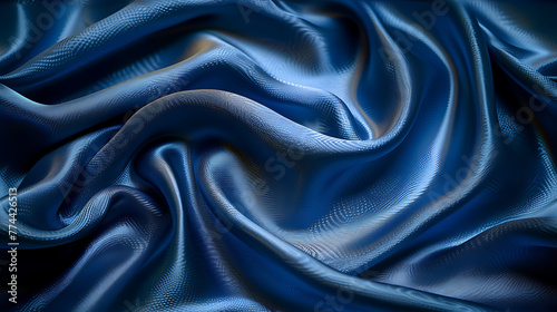 blue silk, silk background, silk texture, silk surface, high resolution decoration material background, high resolution graphic source for decoration materials
