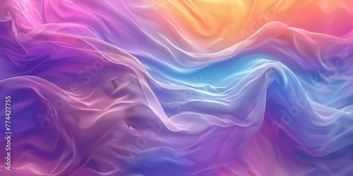 Abstract Multicolored Wavy Texture Flowing Gracefully