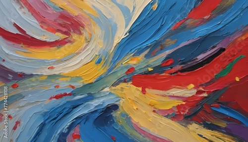 Colorful Oil Painting Abstract