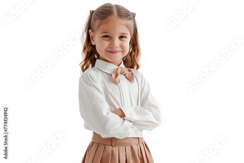Kids Blouse and Skirt Isolated on a Transparent Background