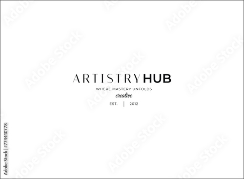 Minimal and Aesthetic typography logo template for company and beauty business