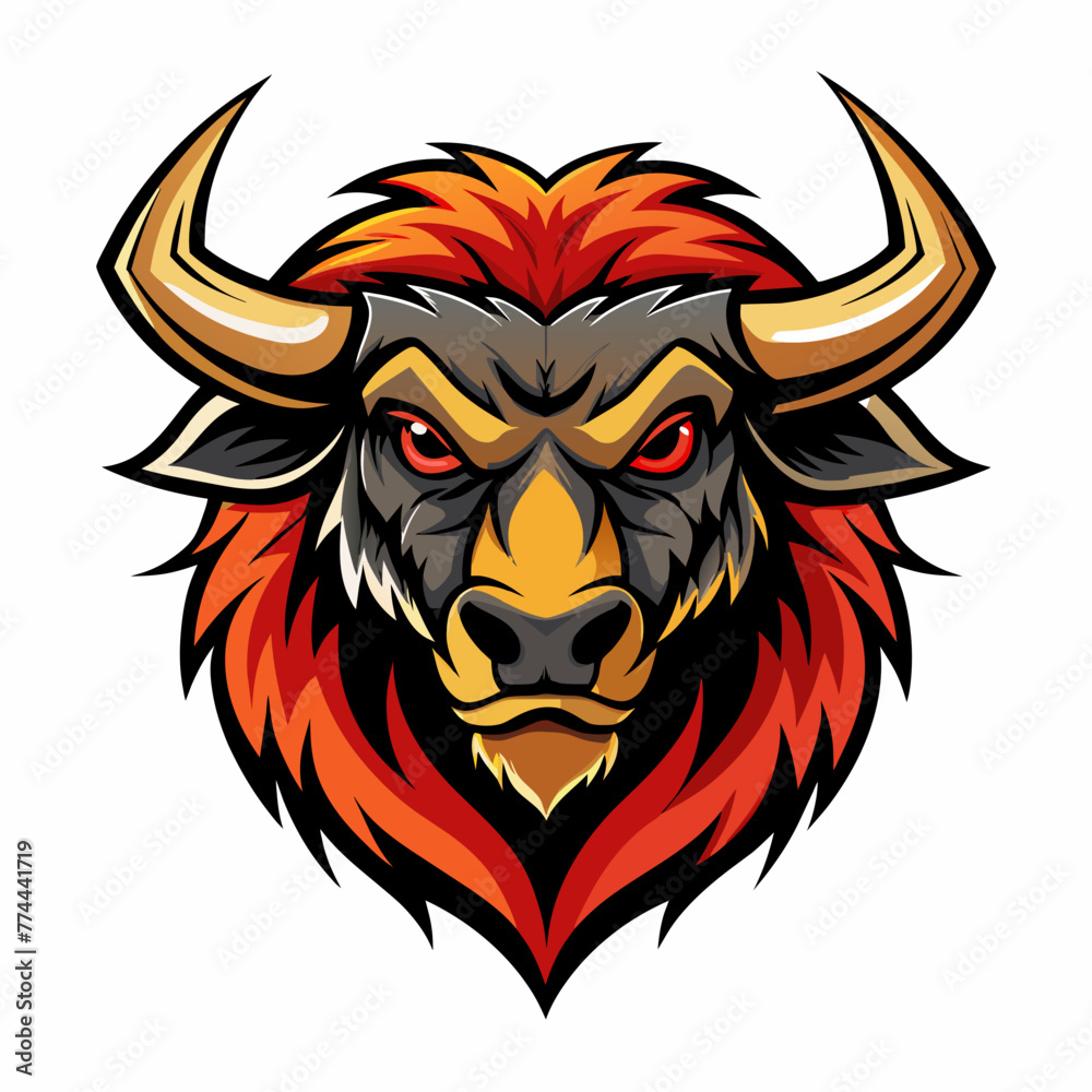 Modern, Bull, Vector, Logo, Illustration, Strong, 