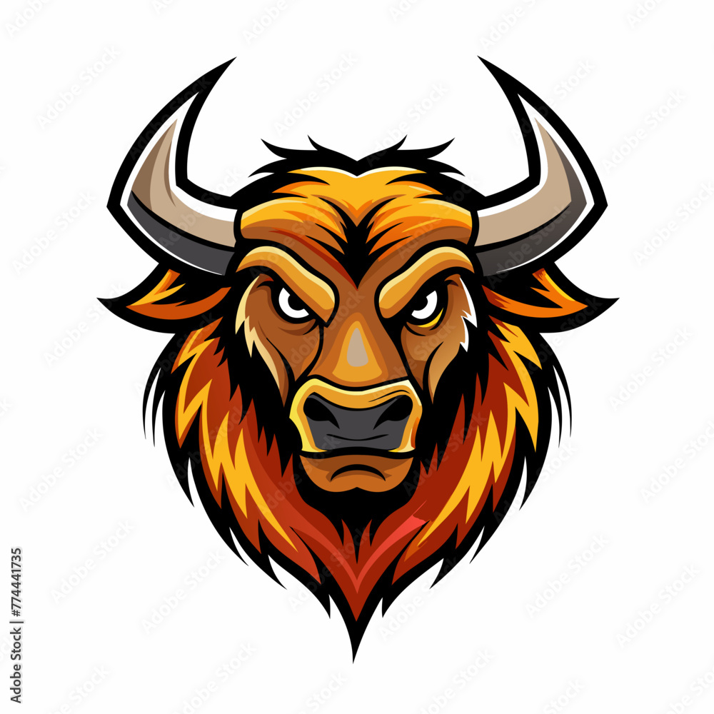 Fototapeta premium Modern, Bull, Vector, Logo, Illustration, Strong, 