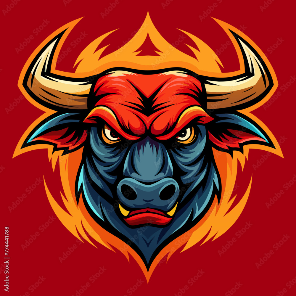 Modern, Bull, Vector, Logo, Illustration, Strong, Modern, Bull, Vector, Logo, Illustration, Strong,