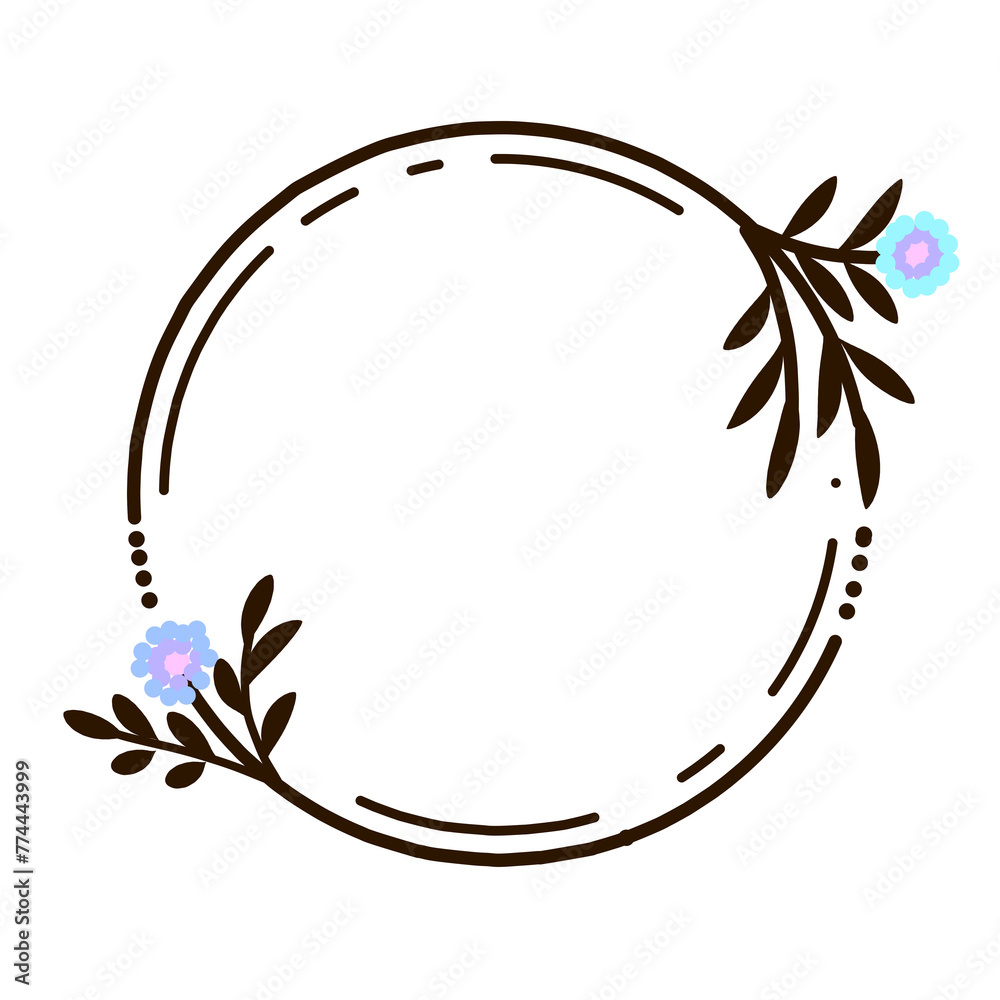 Obraz premium Floral flower simple ornament