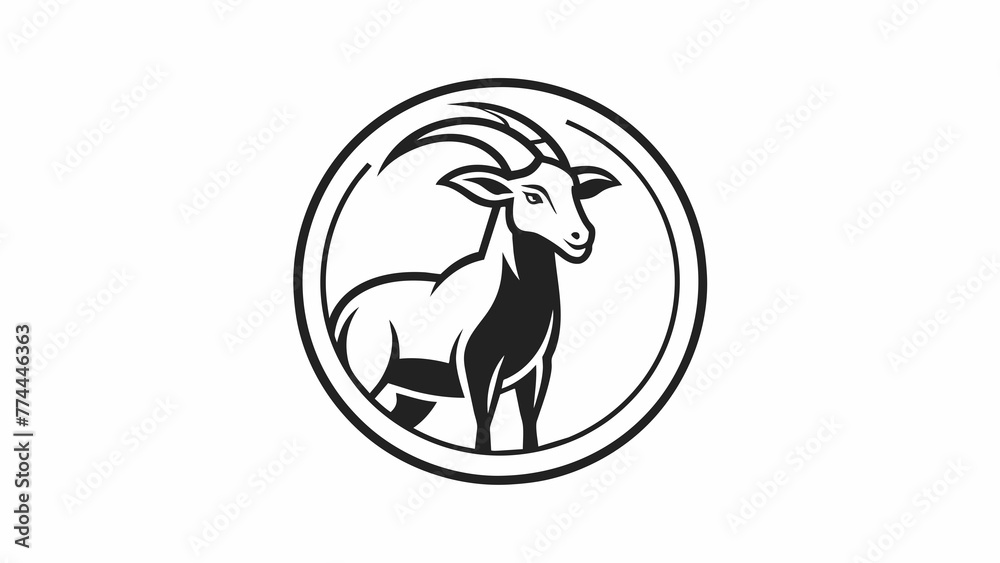 a--goat-icon-in-circle-logo vector illustration a--goat-icon-in-circle-logo vector illustration