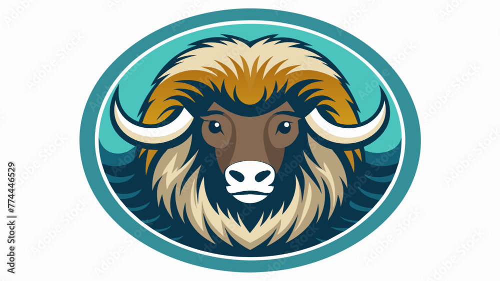 a--buffalo-icon-in-circle-logo vector illustration