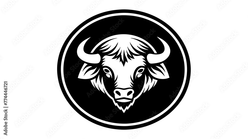 a--buffalo-icon-in-circle-logo vector illustration a--buffalo-icon-in-circle-logo vector illustration