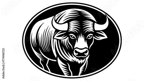 Wallpaper Mural a--buffalo-icon-in-circle-logo vector illustration Torontodigital.ca