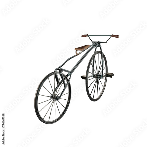 Retro bike without background 3D