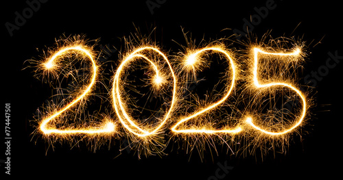 Happy New Year 2025. Design element