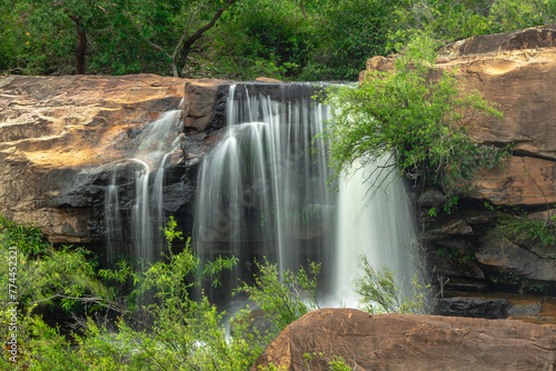 Cachoeira no distrito de Rodeador, na cidade de Monjolos, Estado de Minas Gerais, Brasil