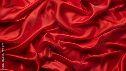 Sensual Valentine's Day Red Silk Texture: Elegance, Romance