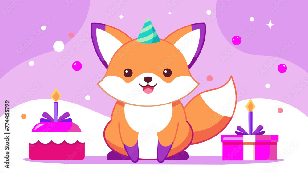 Paw-ty Time: A Beautiful Cartoon Vector of a Dog’s Birthday Celebration Paw-ty Time: A Beautiful Cartoon Vector of a Dog’s Birthday Celebration