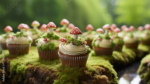 Mini cupcakes decorated with tiny scenes like a fairy garden or a mini golf course.