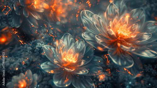 Ethereal Bloom: A Dance of Light and Petals © Sviatlana