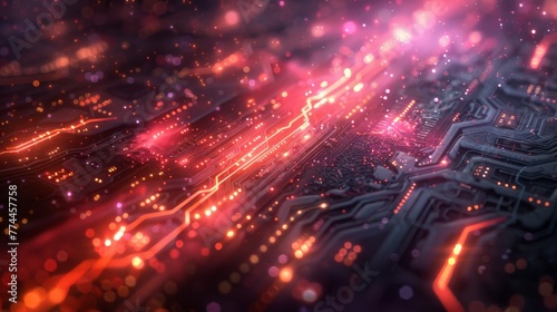 Techno Futuristic Background. Generative AI