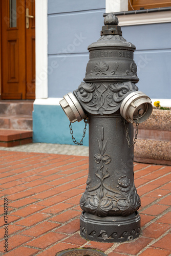 Zdobiony hydrant Nowe Warpno Zachodniopomorskie Polska  photo