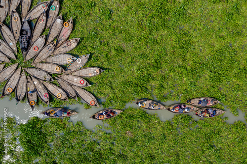  waterway transportation on Shitalakshya River is a distributary of the Brahmaputra, Dhaka Bangladesh