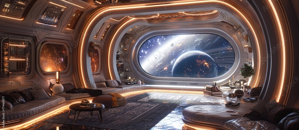 Celestial Dressing Room on a Spaceship A Glimpse into the Future of Interstellar Travel