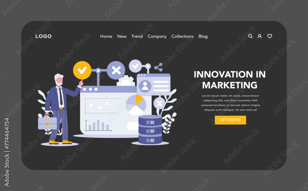 Innovation in marketing concept. Vector illustration Innovation in marketing concept. Vector illustration