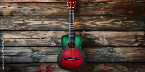 stock image of a guitar on a simple isolated background, and an image © Nikita