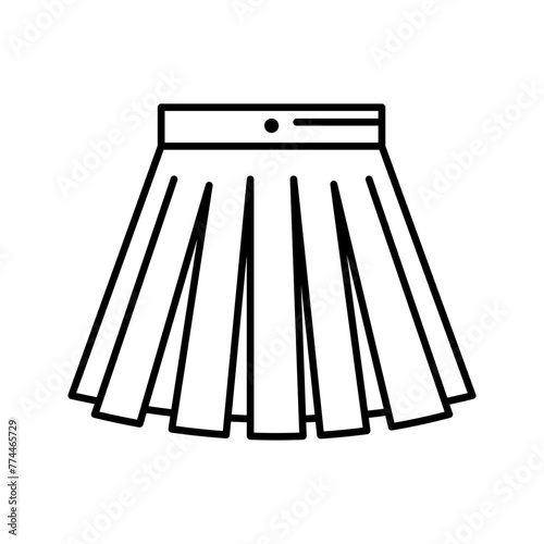 women's fashion short skirt vector icon