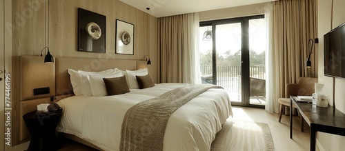 Luxurious Bedroom Retreat in a Boutique Resort with Modern Amenities and Plush Bedding