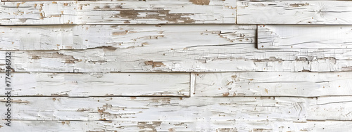 Faded White Shiplap Patterns: Distressed Wooden Panels