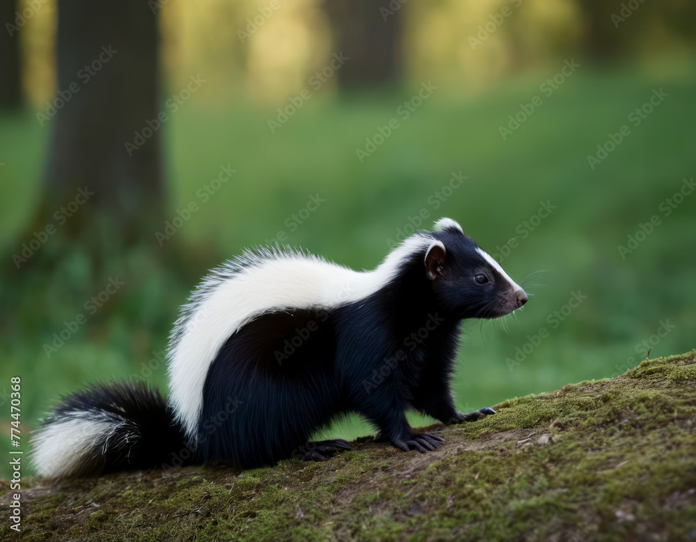 Skunks are mammals in the family Mephitidae. They are known for their ability to spray a liquid with a strong, unpleasant scent from their anal glands