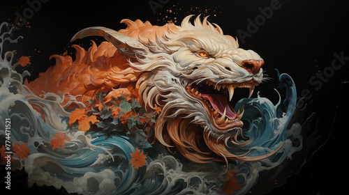Colorful Chinese dragon