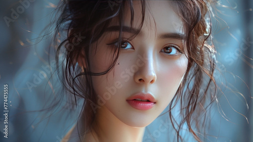 Create cute korean girl business account for sell on online Shop,generative ai © JKLoma