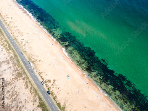 Aerial view of The Driver Beach near resort of Dyuni, Bulgaria photo