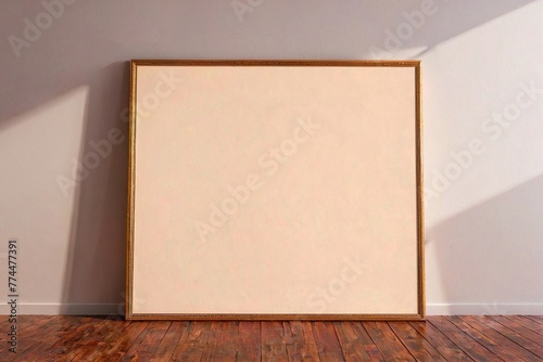 Product packaging mockup photo of Art canvas, studio advertising photoshoot