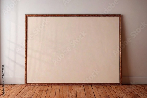 Product packaging mockup photo of Art canvas, studio advertising photoshoot