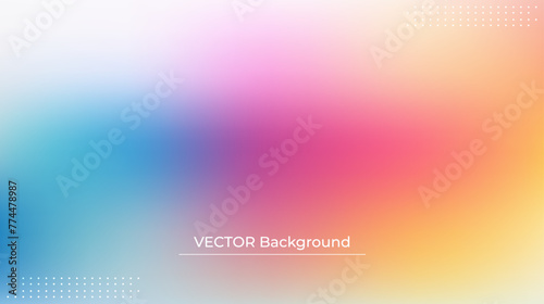 Smooth and blurry colorful gradient mesh background. Modern bright rainbow colors. Easy editable soft colored vector banner template. Premium quality