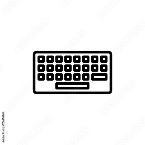 Keyboard icon vector isolated on white background. keyboard vector symbol