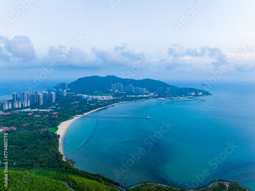 Summer evening panorama of Luhuitou Scenic Area, Sanya, Hainan, China photo