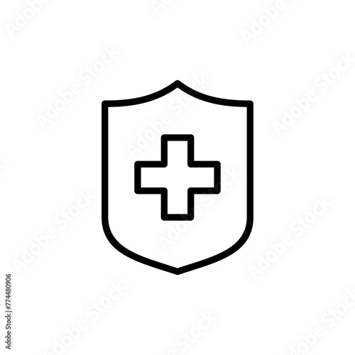 Health insurance icon vector isolated on white background. Insurance health document icon