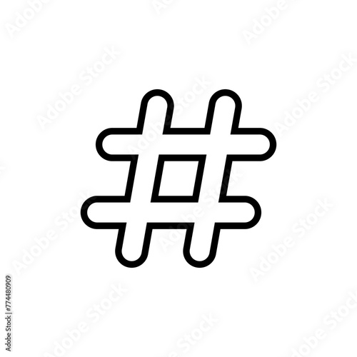 Hashtag icon vector isolated on white background. hashtag vector icon