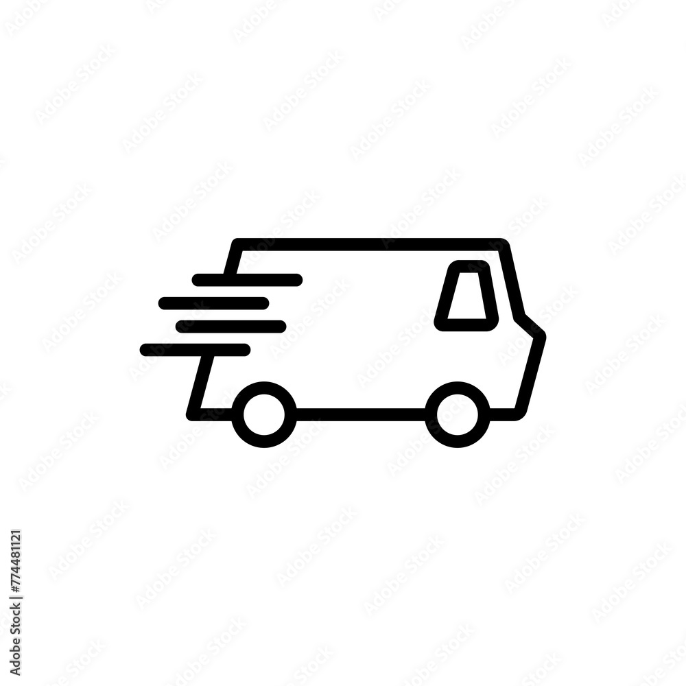 Delivery Icon vector isolated on white background. Fast Delivery Icon. Fast shipping delivery truck. Truck icon delivery Delivery Icon vector isolated on white background. Fast Delivery Icon. Fast shipping delivery truck. Truck icon delivery