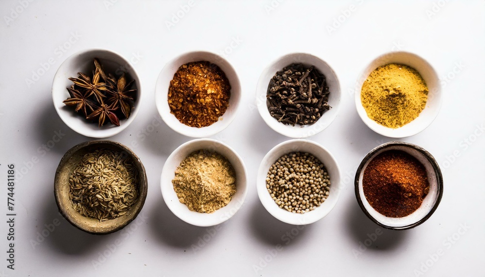 Taste of Asia: Studio Composition Highlighting Spice Bowls Taste of Asia: Studio Composition Highlighting Spice Bowls