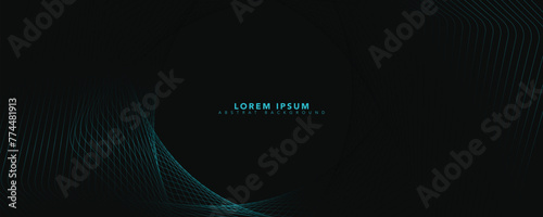 Modern abstract background with glowing geometric lines. Gradient hexagon shape design. Futuristic technology concept. Suit for banner, brochure, science, website, corporate, poster, cover
