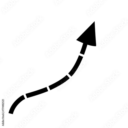 hand drawn dashed arrow