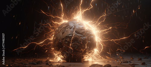 electric lightning explosion energy stone ball 44